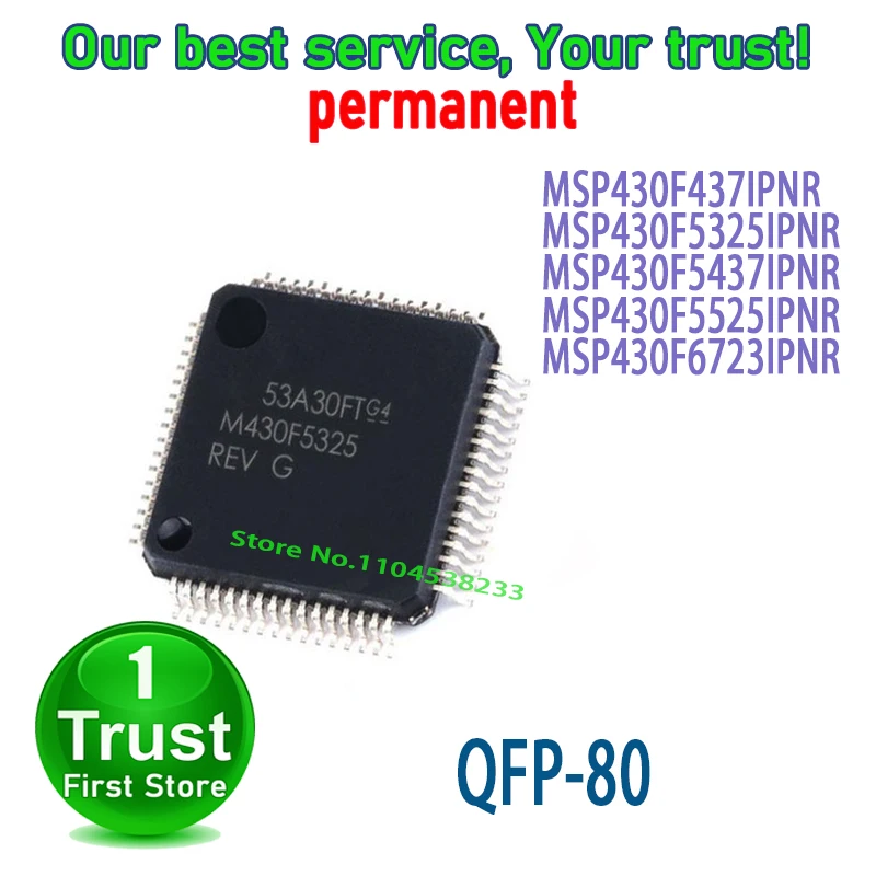 1PCS/LOT MSP430F437IPNR MSP430F5325IPNR MSP430F5437IPNR MSP430F5525IPNR MSP430F6723IPNR QFP80 NEW and Original in Stock