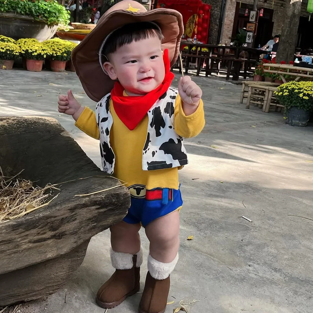 Funny Woody Korean Baby Clothes Boy Girl Romper Infant Baby Bodysuit Newborn Baby Clothes Cotton Jumpsuits Suit Including Hat