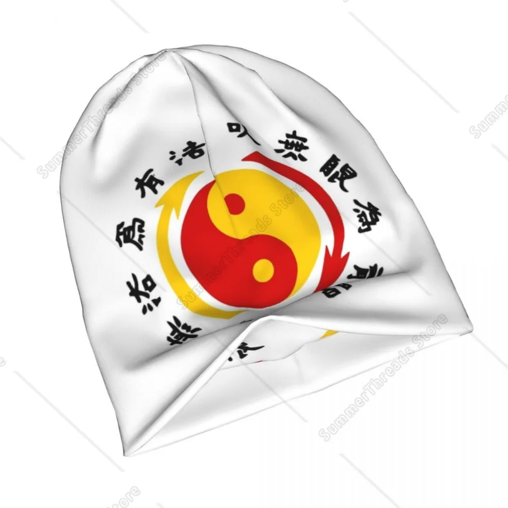 JKD Jeet Kune Do Logo قبعة محبوكة دافئة الهيب هوب بونيه قبعة الخريف الشتاء في الهواء الطلق قبعات حريمي للجنسين الكبار #5