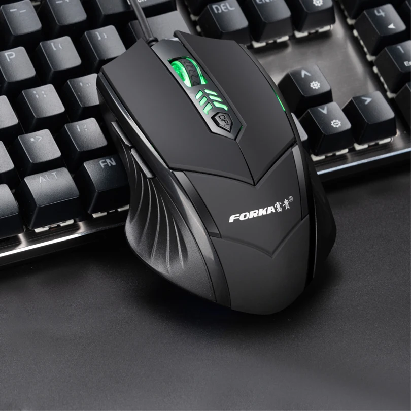 Souris ergonomique de jeu optique, 2400dpi, dépolie et silencieuse, avec câble USB 6D, pour ordinateur PC et portable, Dota 2