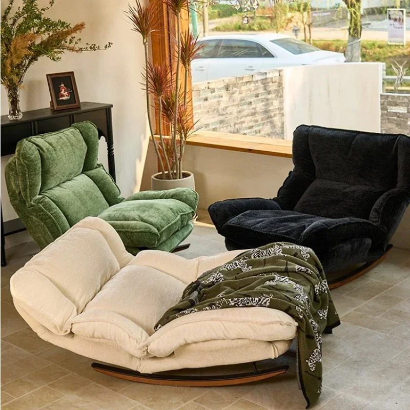 

Medieval balcony bedroom new lazy sofa can sit and sleep three-purpose rocking chair