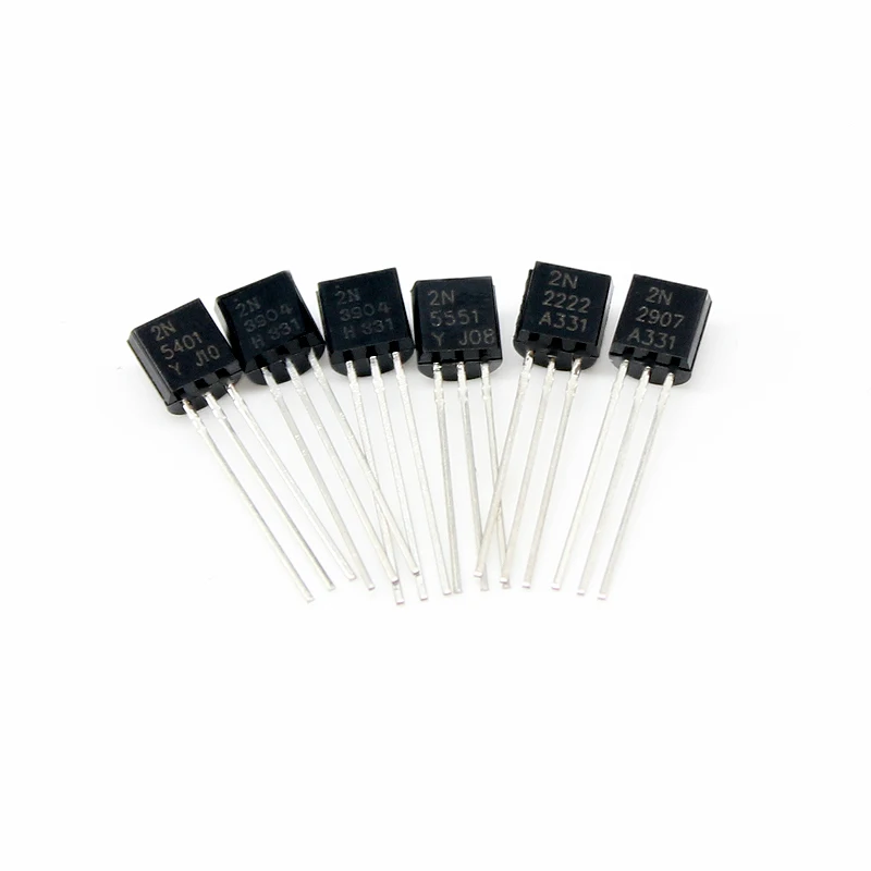 50PCS Transistor TO-92 2N2222 2N2907 2N3904 2N3906 2N5401 2N5551 2SA1273-Y A1015 A42 A733 A92 Transistors NPN PNP New Original