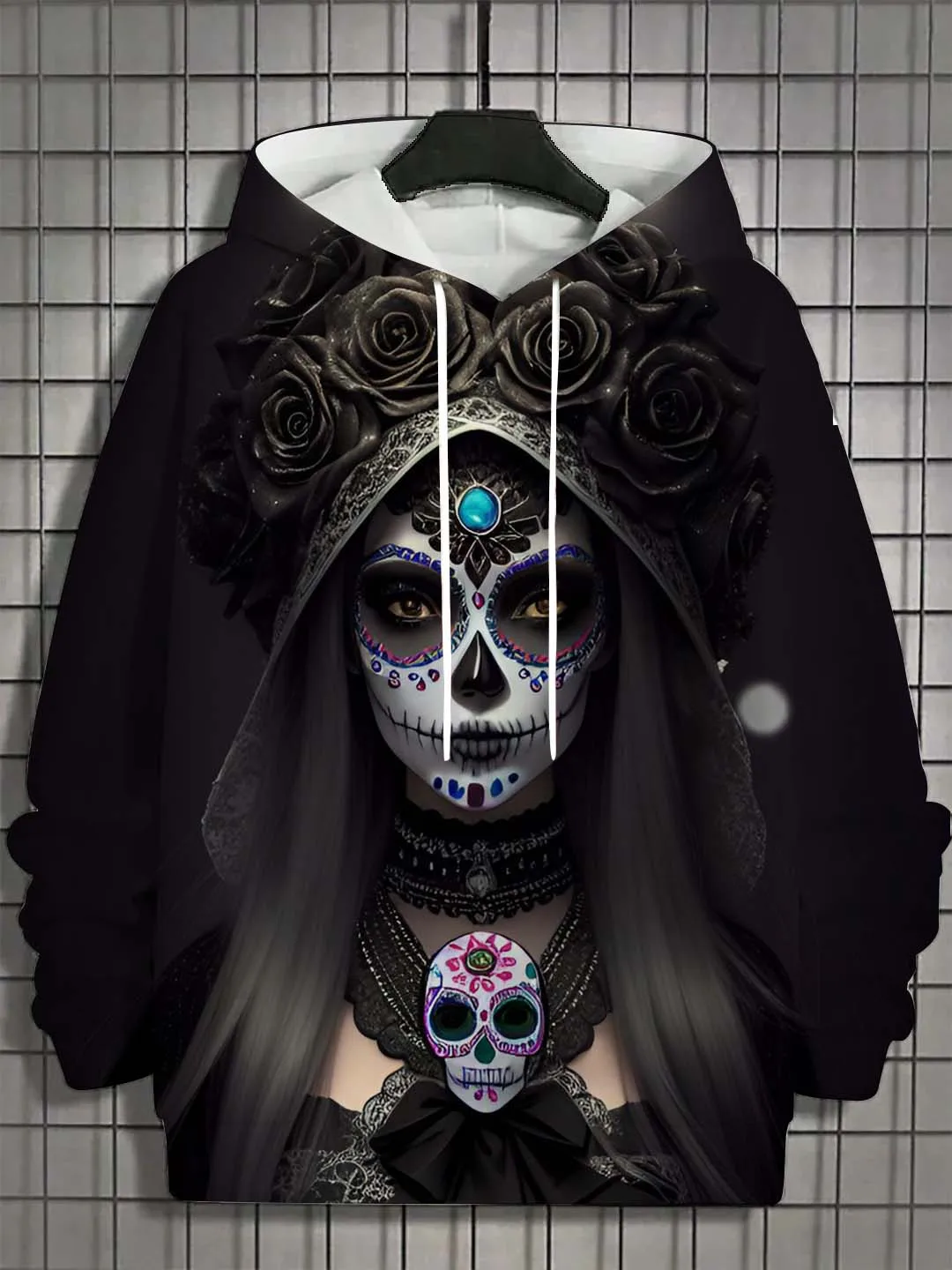 

Fashion Horror Undead Skull Graphic 3D Print Men And Women's Hoodies Autumn Tops Casual Loose Pullovers Unisex Street Sweatshirt