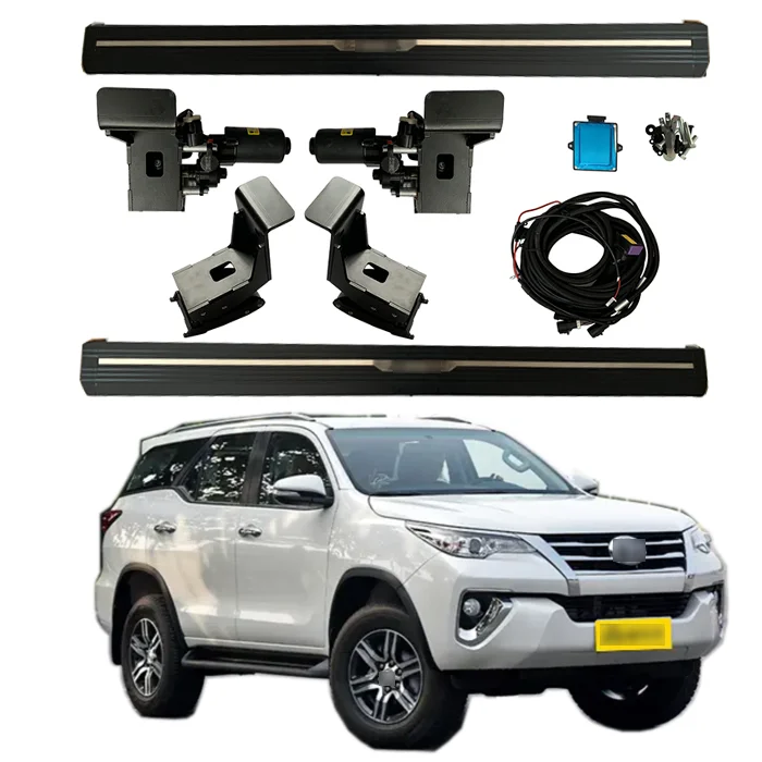 Concealed Electric Side Steps, Automatic Power Running Boards for 2016+ Toyota Fortuner SUV, 600LBS Heavy Duty Aluminum Alloy