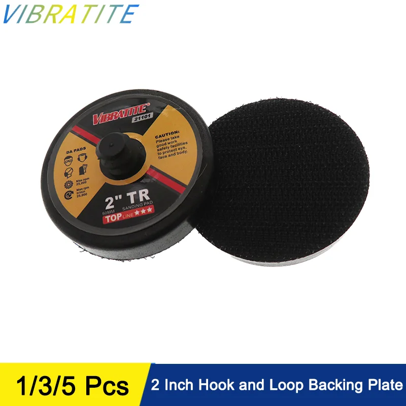 2 Inch  Hook and Loop Backing Plate 1/3/5 Pcs 10mm 5/16 Thread Polishing Buffing Plate for Polishing Dual Action Car Polisher