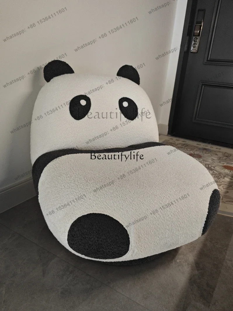 pg45Creative Single Sofa Living Room Simple and Light Luxury Rotating Panda Couch