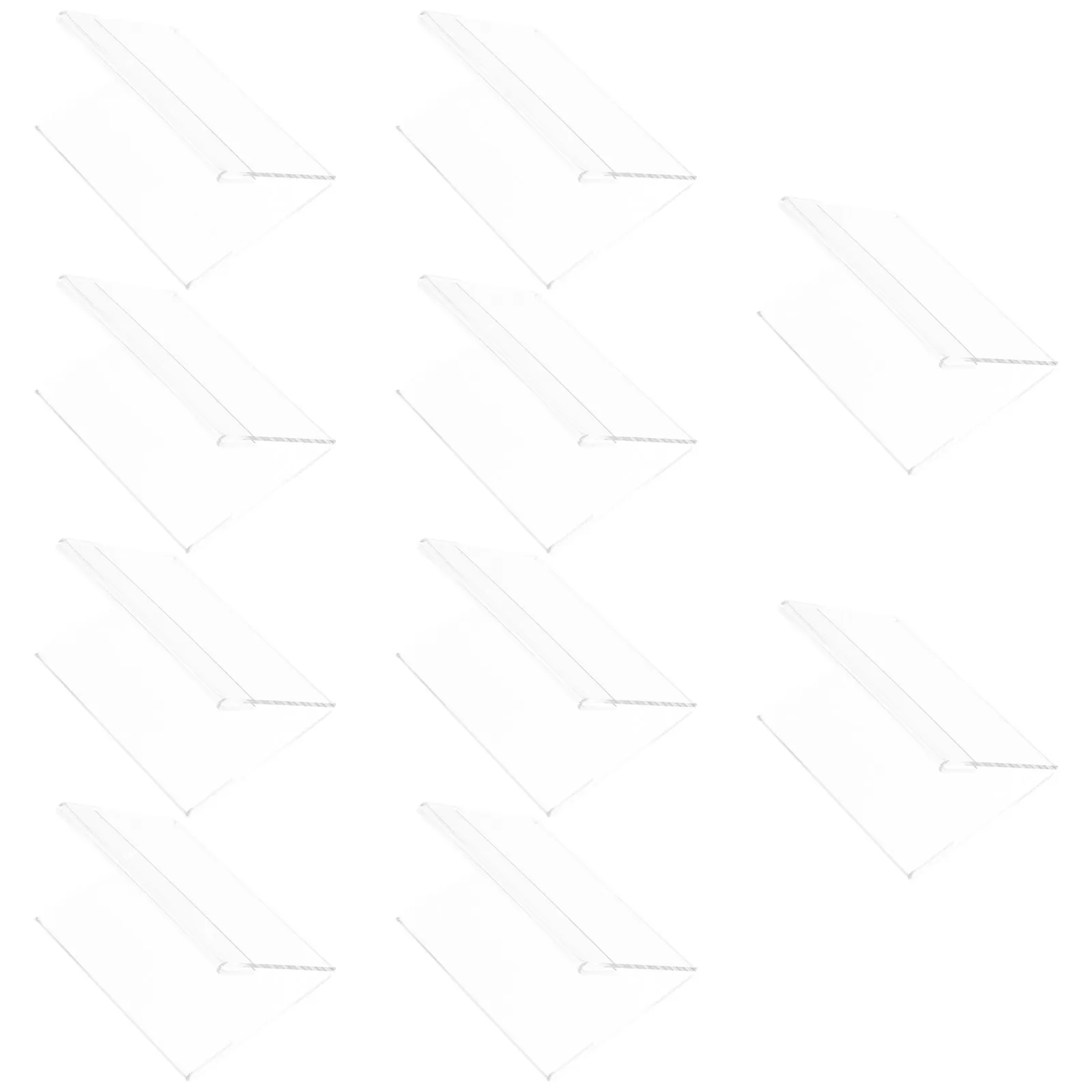 

10 шт. прозрачных акриловых треугольных держателей для именных карточек, двусторонние настольные подставки для совещаний, конференций, тренингов, выставок