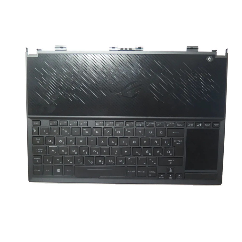 

Подставка для рук и клавиатура для ноутбука Венгрия HU для ASUS ROG Zephyrus GX531GM GX531GV GX531GW GX531GWR GX531GX GX531GXR, черный верхний чехол