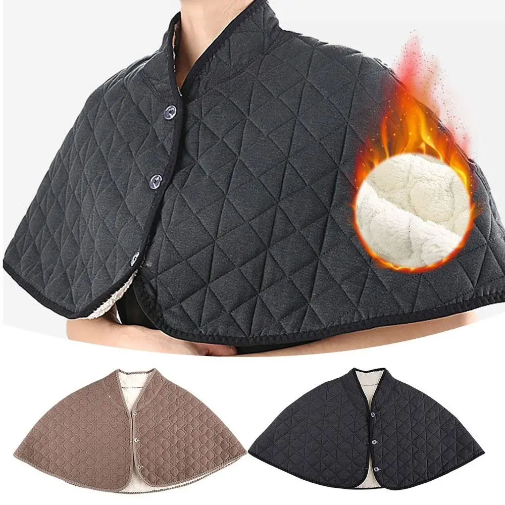 Fashion Faux Lamb Wool Warm Shoulder Brace Solid Color Keep Warm Neck Back Cover Soft Comfortable Warm Shawl Outwear