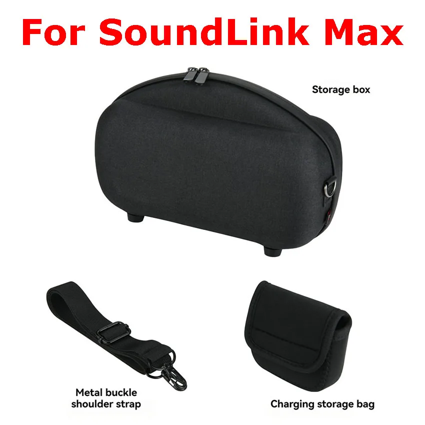 

Чехол-сумка для SoundLink Max: жесткий кейс из ЭВА с регулируемым плечевым ремнем, портативная сумка через плечо для аудиоколонки, аксессуары