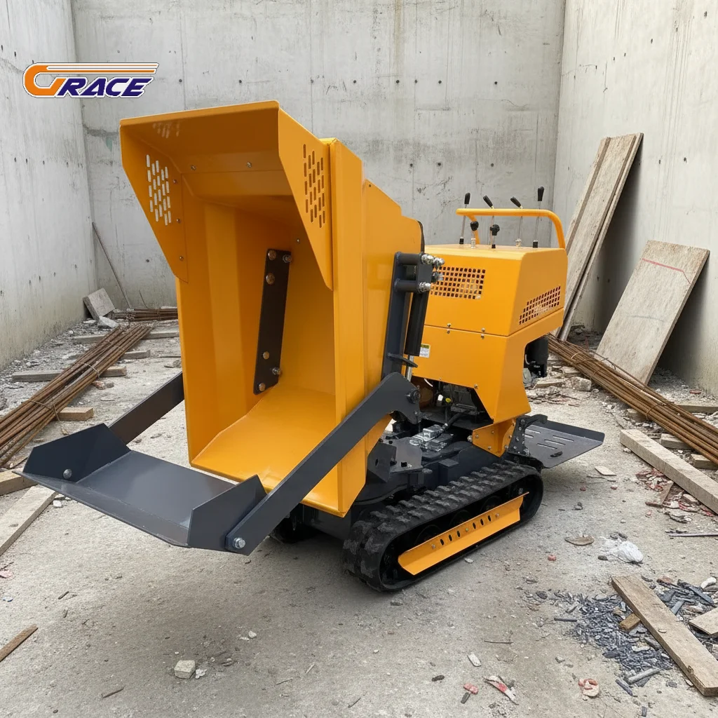 

Remote Control Heavy Duty Crawler Dumper Mini Hydraulic Track Dumper Sand Gravel Transport