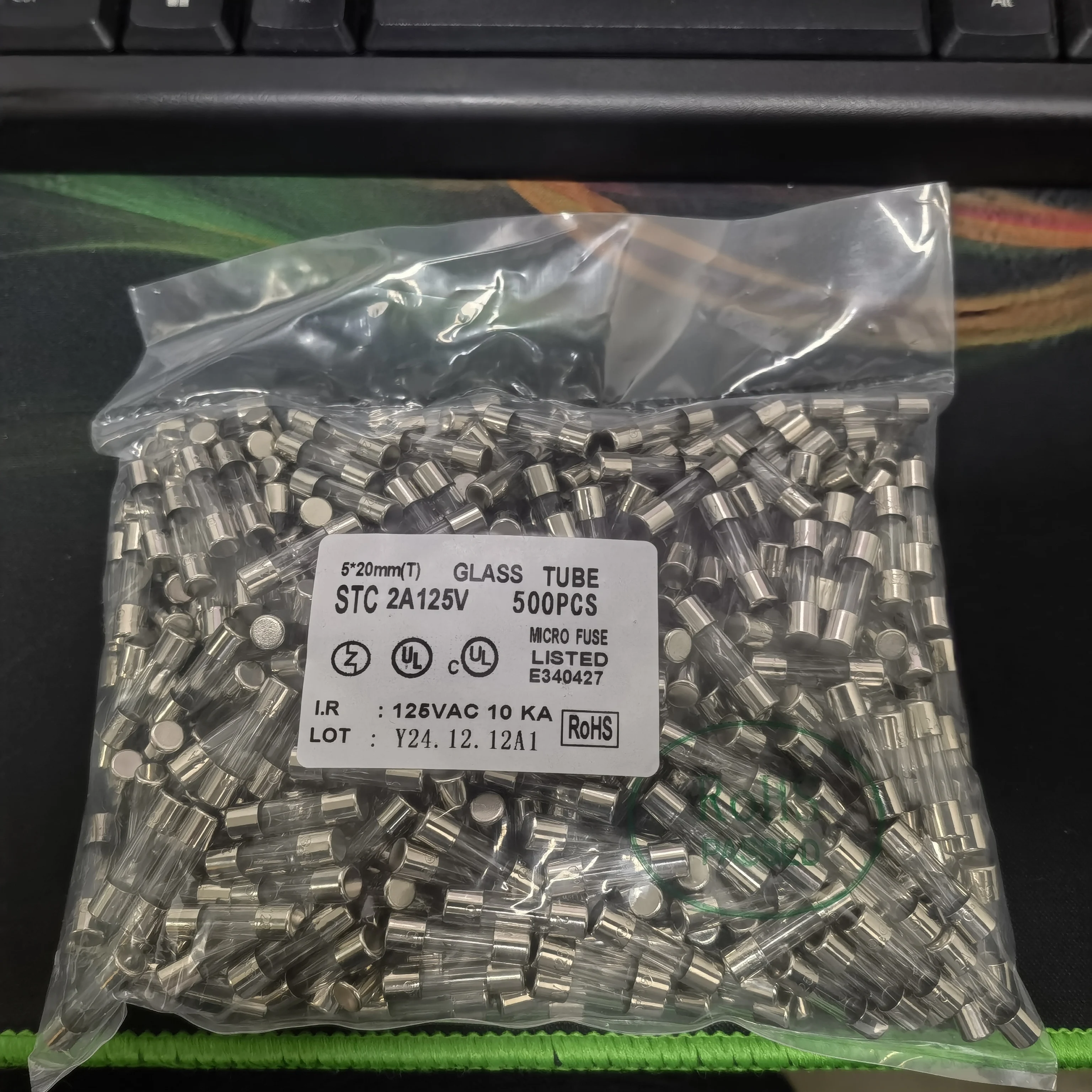 500 PZ 2A 7A Nuovo Originale D5.2xL20mm Tubo di Vetro Fusibile 5*20mm STC 2A 7A 125 V 125VAC 10KA Fusibile In Miniatura ROHS GlassTube Singolo Filo