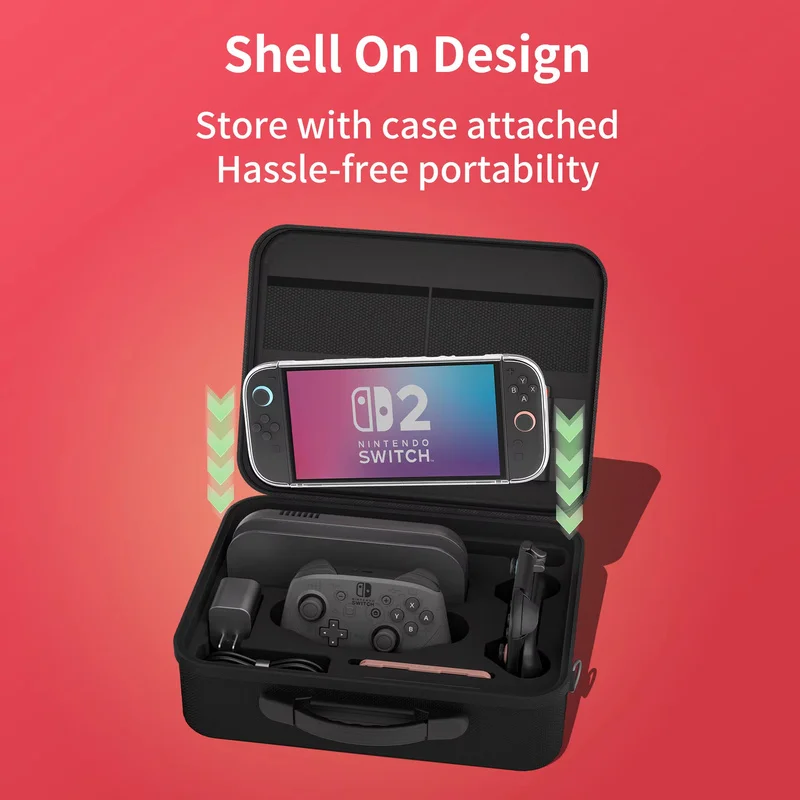 Versatile Waterproof Storage Bag for Nintendo Switch 2 NS2 Multifunctional Carrying Case with Shoulder Strap Game Accessory