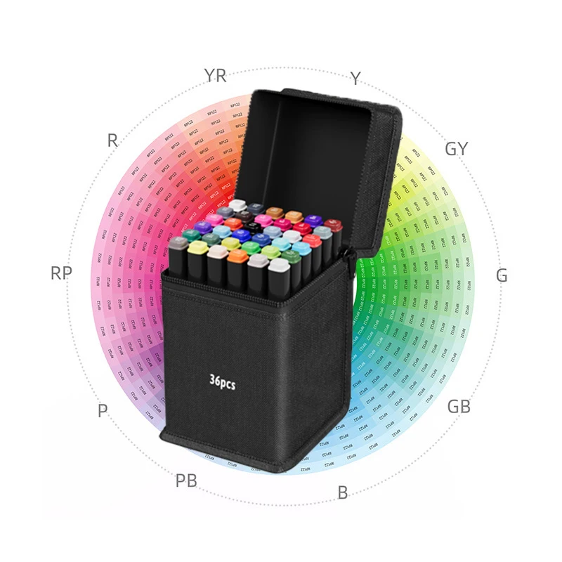 HIMI Ensemble de peinture gouache à double cup en gel, 48 couleurs 12g, design de cup en gel