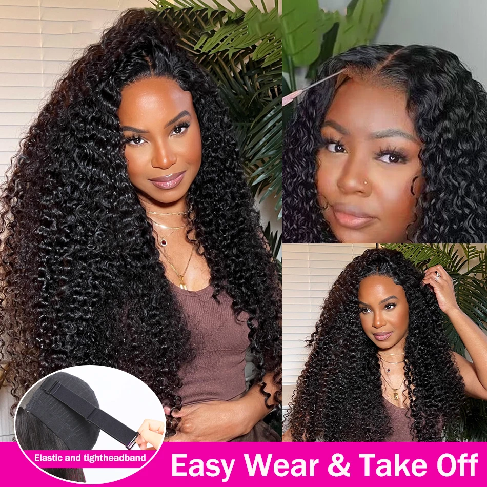 Luvin 40 Inch Deep Wave 13x6 Lace Front Human Hair Wigs 250% Brazilian Remy Water Curly 13x4 Frontal 5x5 Closure Wig For Women