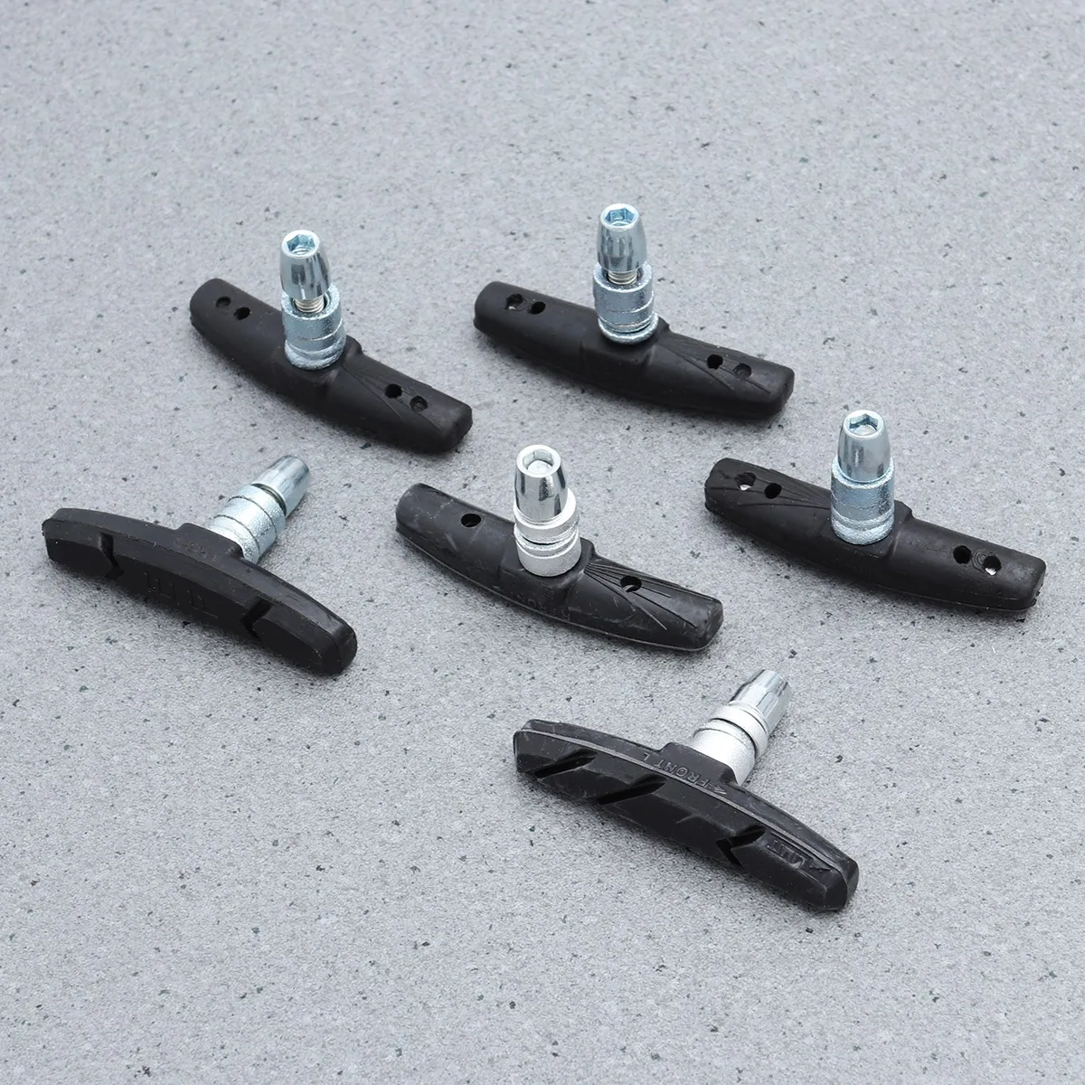 

Pads for Road Bike Mountain Bikes Stainless Steel Rubber Front Brake Shoes Non-Slip Wear Resistant Grooved Friction