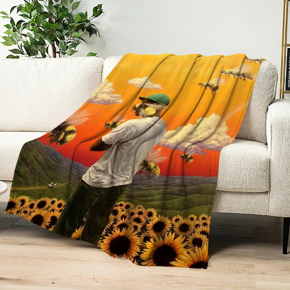 المغني T-Tyler C-الخالق Chromakopia بطانية أفخم قيلولة أريكة البساط لغرفة المعيشة مكتب السرير عيد ميلاد المنزل السفر هدايا الأطفال