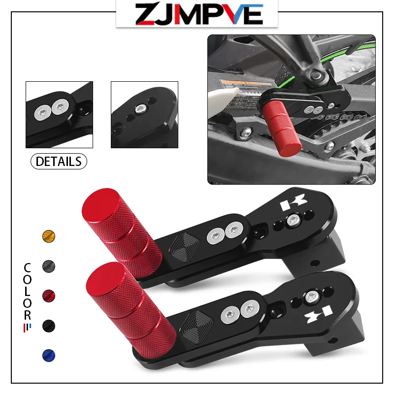 For VERSYS650 1000 NINJA650 400 1000SX H2 SX ZH2 SE ZX6R 10R 25 ZX4R 4RR Moto Adjustable Multi-angle Telescopic Footrests Pedals