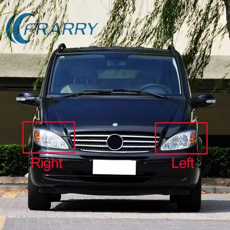 FRARRY-  Headlight cover 0008265524 0008265624 For Mercedes-Benz Vito Viano W639  2004-2010