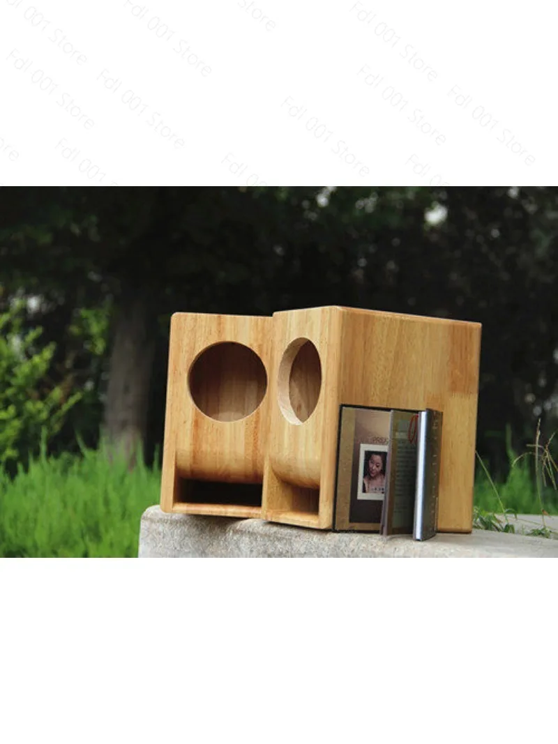2026 Low-frequency Upgrade 4-inch Solid Wood Maze Speaker, 4-inch Full-range Speaker, Bookshelf Speaker, Power Amplifier