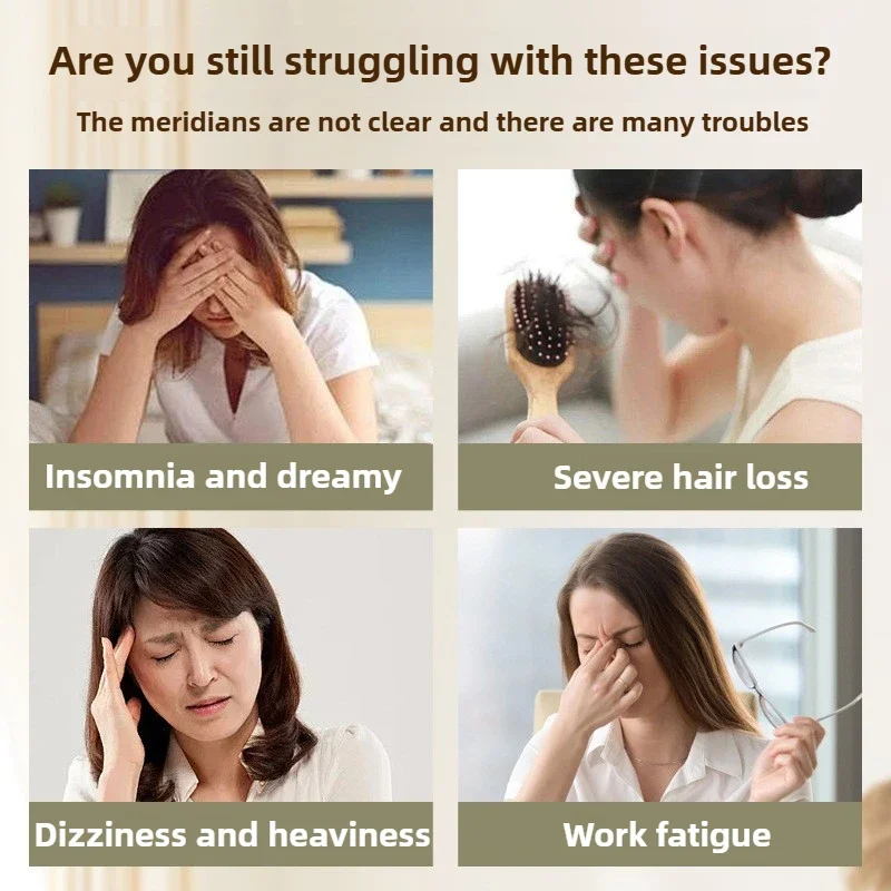 Расческа из чистой латуни с золотой нитью, сандалового дерева, утолщенная длинная ручка, 10 гвоздей, медь, зубья, головка, меридиан, массажная расческа, инструмент для кожи головы Гуа Ша