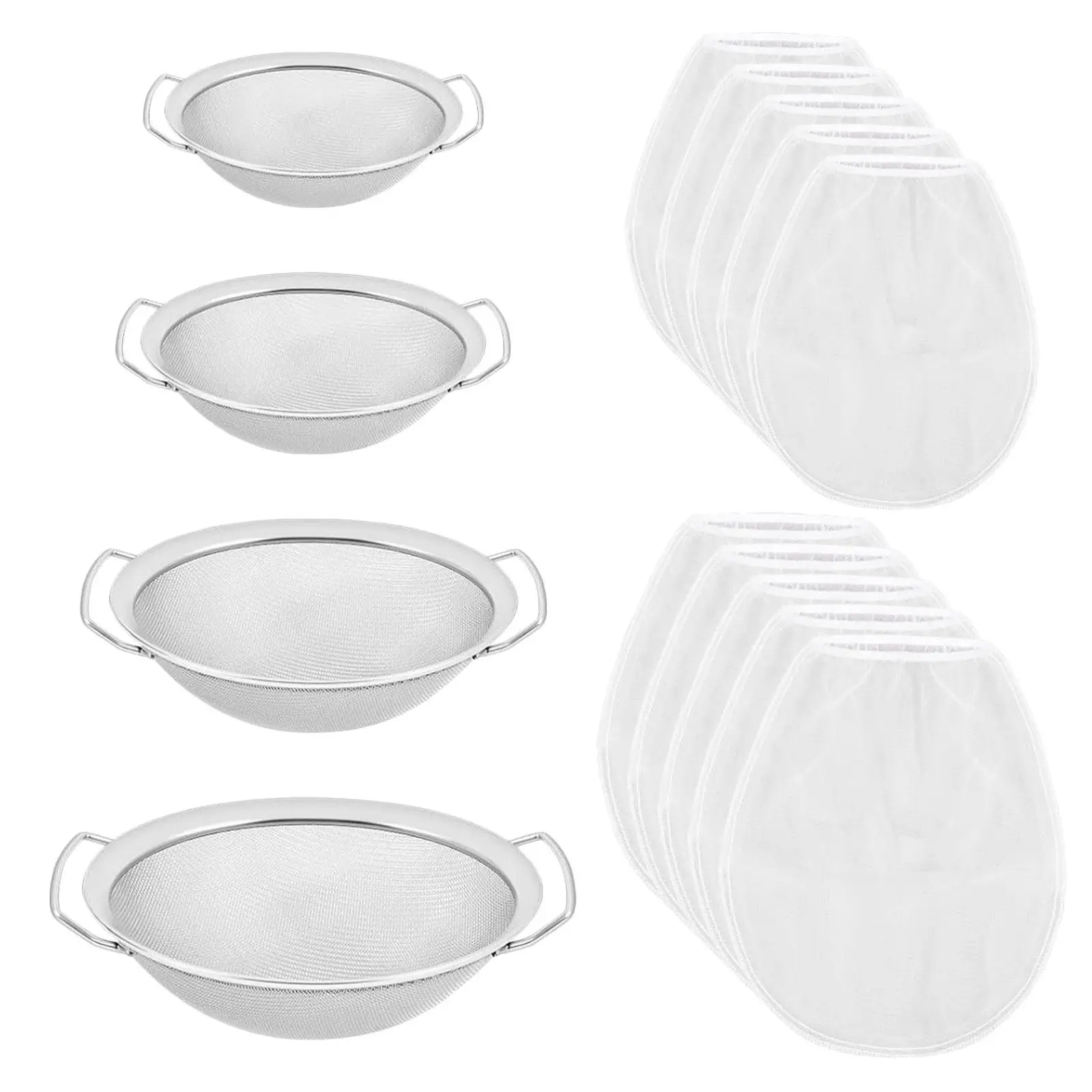 4Pcs Stainless Steel Paint Filter Strainer Set – Fine Mesh Reusable Spray Painting Filter for Car & Art Projects