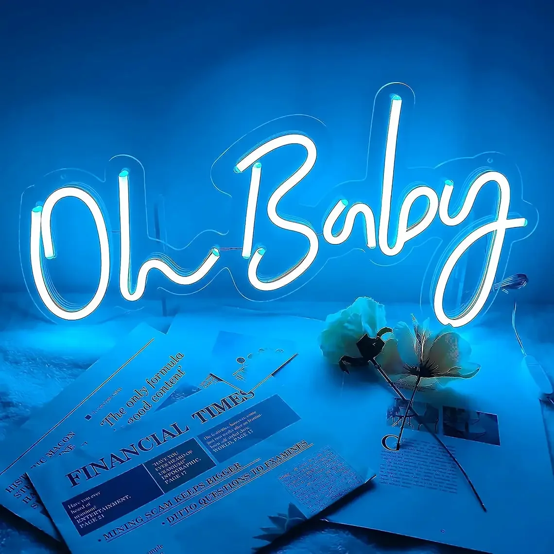 

Oh Baby Neon Sign room decoration wedding decoration custom neon sign wall decor birthday party decorations home decor