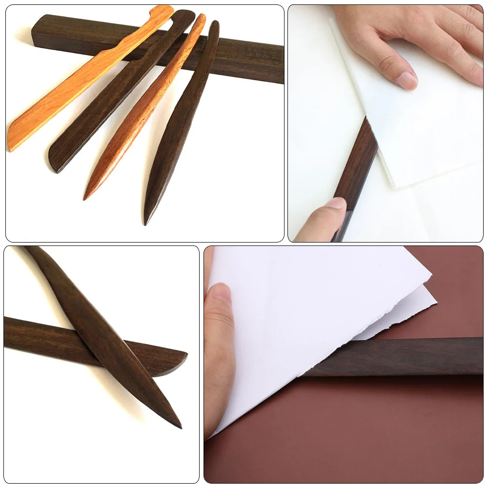 قاطع الورق الخشبي فتاحة مغلف على الطراز الصيني للحروف شوان الأرز الخط ورقة المحمولة مكتب المدرسة الفن الحرفية #5