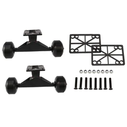 2 Sätze Skateboard Räder Aluminium legierung Skateboard LKW Gummi Allrad Longboard Teile Mini Cruiser