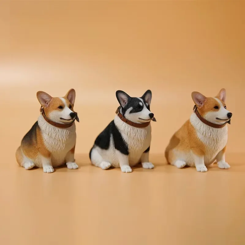 

JXK 1/6 Scale Simulation Creative Fat Cute Resin Corgi Pet Dog Model for 12inch Action Figures Crafts Gift Ornament