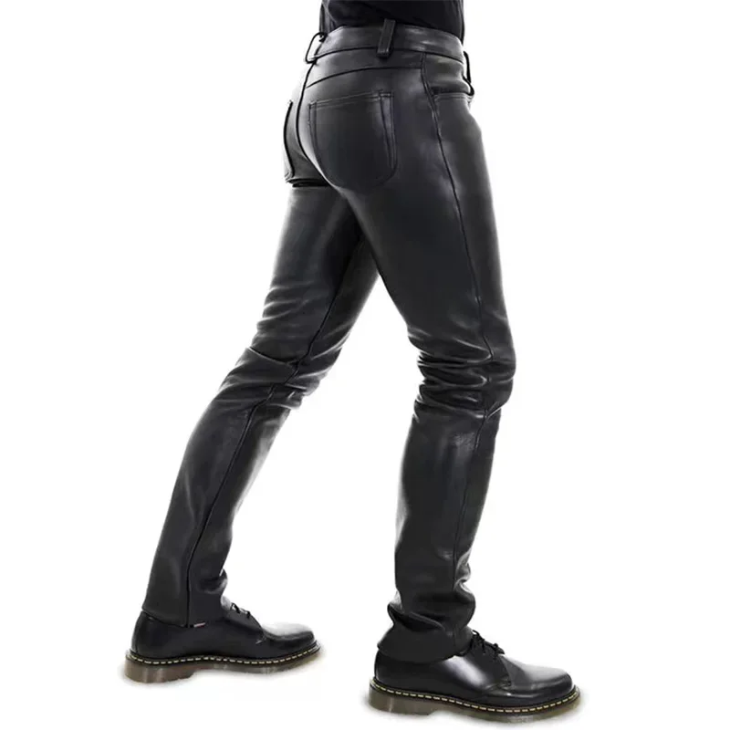 Pantalones impermeables de cuero sintético para hombre, pantalón táctico militar de PU, color negro, para senderismo y exteriores, para invierno, 2023