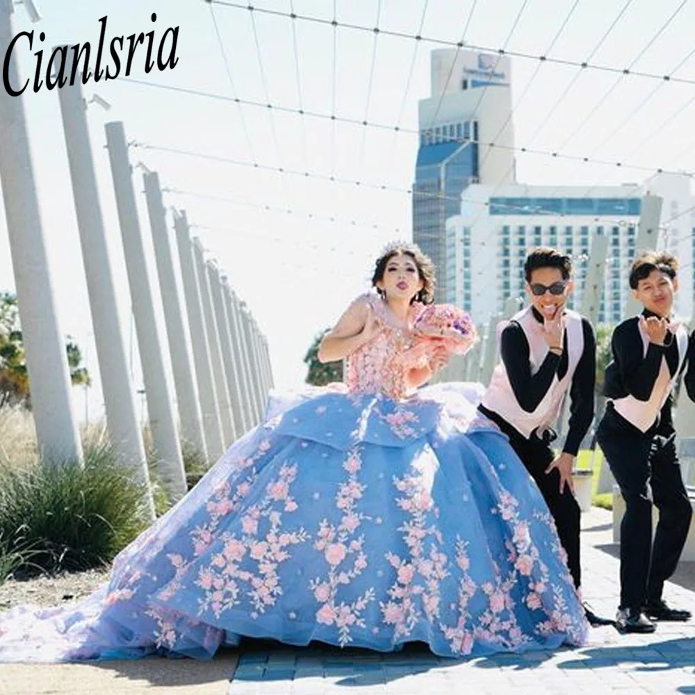 Vestido De fiesta De quinceañera con cuentas para mujer, traje De baile De graduación con lentejuelas, 15 años, 2023