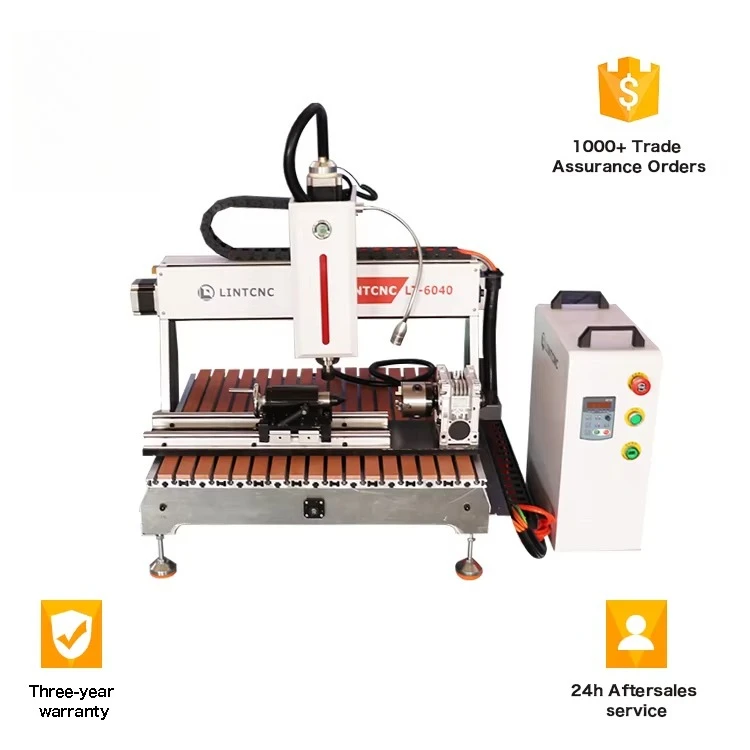 

China Simple And Easy To Operate Small Mini 4 Axis Machine 3030 4060 6040 6060 6090 Cnc Router