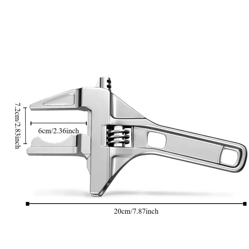 Short Handle Adjustable Wrench Adjustable High Hardness Bathroom Pipe Spanner Universal Multi-Function Plumbing Wrench
