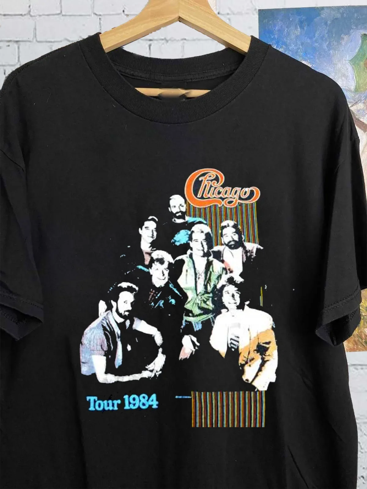 1984 Chicago The Band Concert Tour For Fan Black All Size T Shirt Ac1130