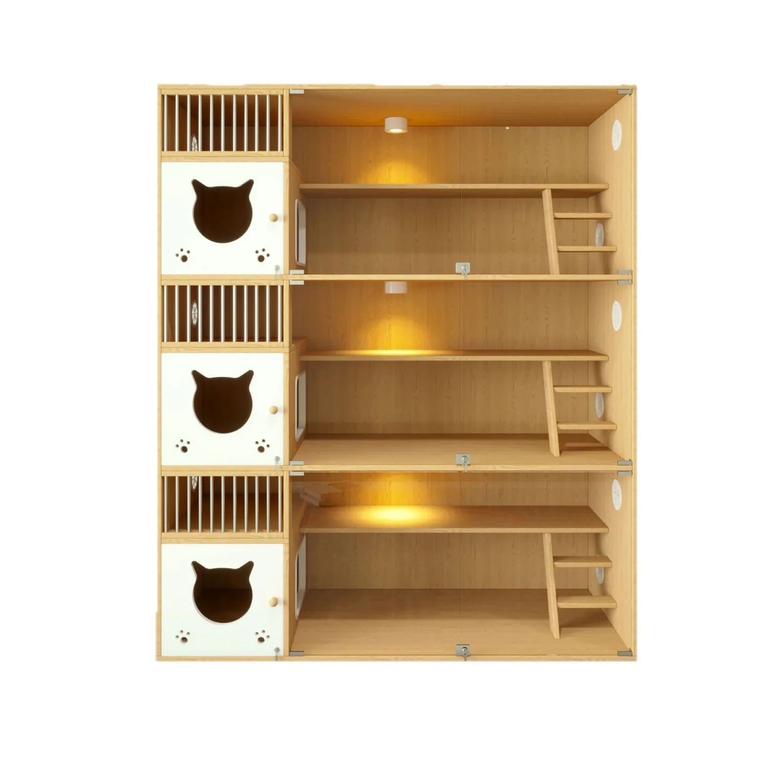 Cat cage Solid wood villa Home display Luxury cat cabinet Wholesale Super large house room Breeding Foster cage