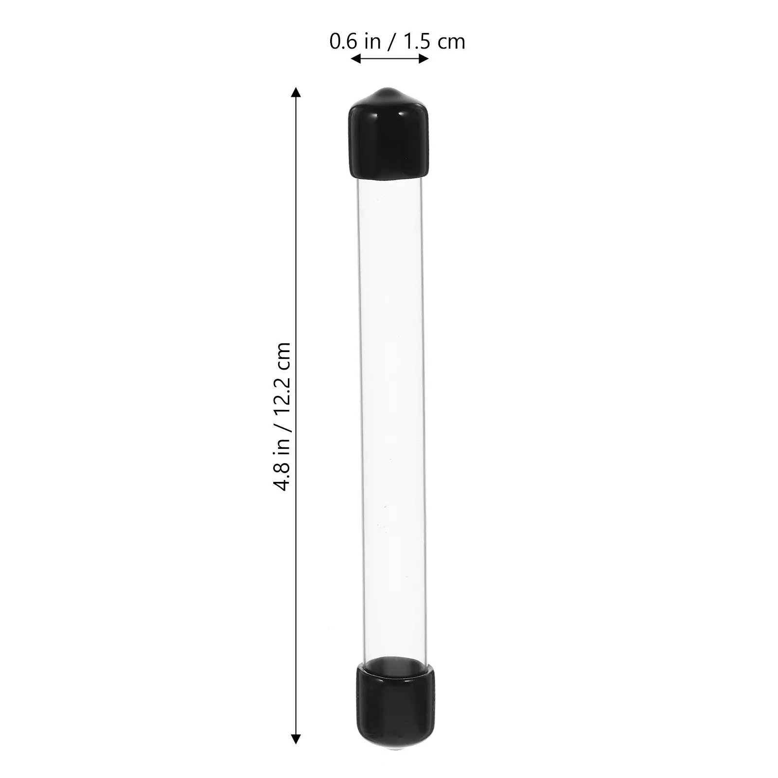 6Pcs Agarwood Incense Round Tube Clear Plastic Storage Tubes Portable Airtight Lid Storage Container for Home Travel