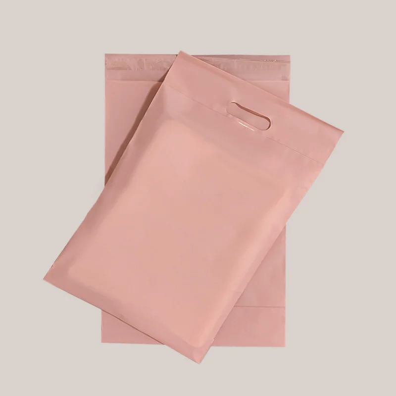 Enterprise customized logo express bag with handle for mailing product packaging self-sealing adhesive waterproof envelope bag