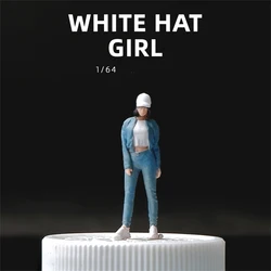 Kicarmod 1/64 Scale Model Figurine the Girl in the Denim Suit Figure Miniature Doll Model of in Scale Diecast Model