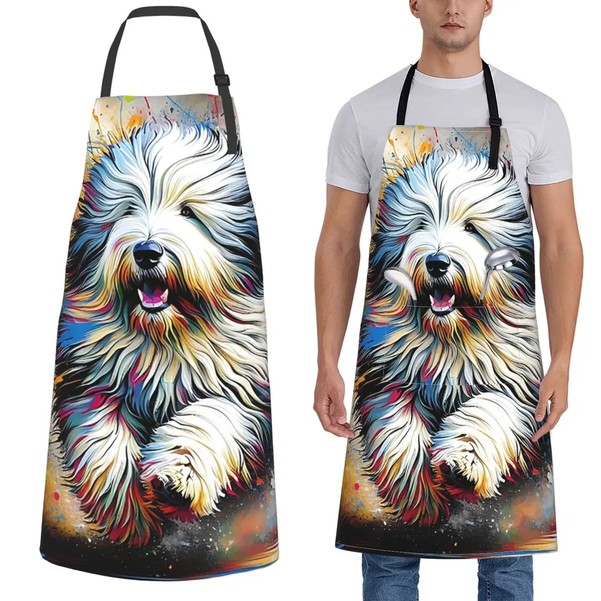 

Портрет овчарки, собаки, акриловый художественный принт, портрет для домашних животных, подарки, фартук для шеф-повара, выпечки, кухонный передник для женщин и мужчин, садоводство