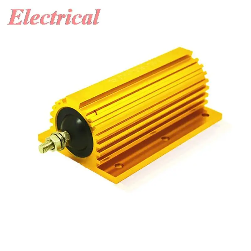 1pcゴールドトーン抵抗5% アルミシェル巻線抵抗10ワット25ワット30ワット50ワット75ワット100ワット150ワット200ワット300ワット500ワット1KW