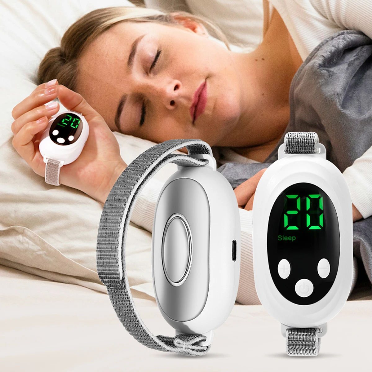 

Microcurrent Sleep Aid Device Handheld Sleep Aid Machine Sleep instrument forInsomnia Stress Anxiety Relief Palm Hypnosis Tool