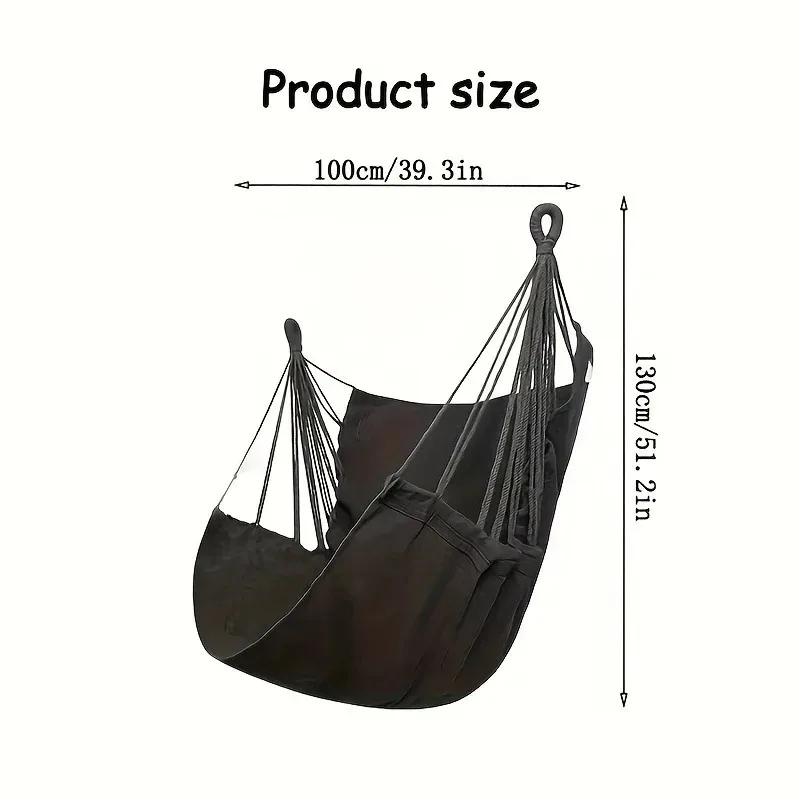 Portable Fabric Hammock Chair with Anti-Tip Design - Includes Storage Bag for Patio, Garden, Dorm & Outdoor Relaxation