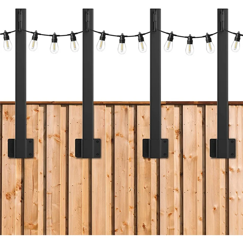 Support de tige de fixation pour lampe féerique de jardin, 4 paquets, autoportant, réglable, facile à installer, fournitures d'extérieur
