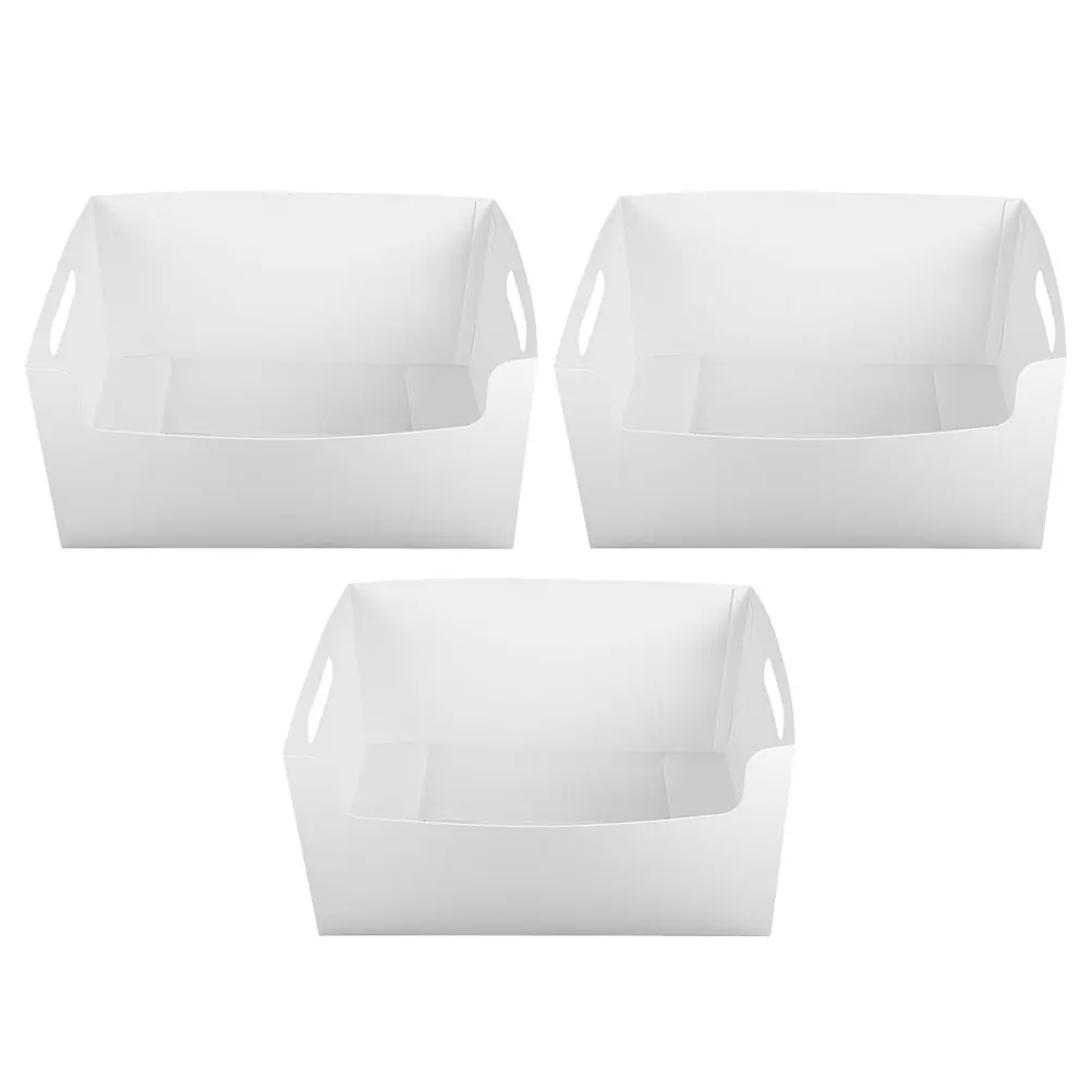 

3 шт. полка для документов, белая 25,5x17x13,5 см, настольный органайзер, держатель для хранения, практичный контейнер для дома и офиса
