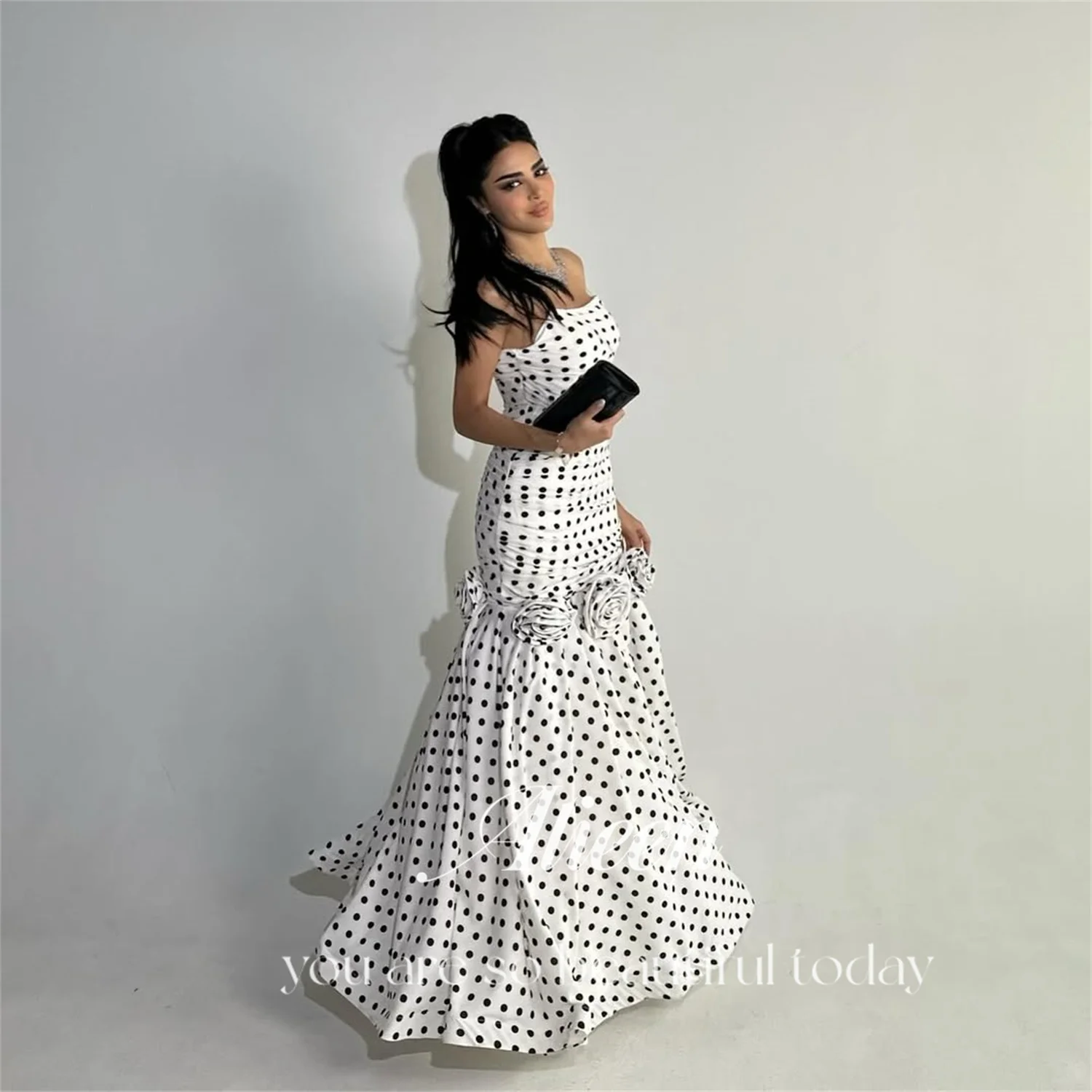 

Aileen Vestidos De Festa Elegant Party Dresses for Special Occasions Mermaid Customized Polka Dots فساتين سهرة Piglet Breast
