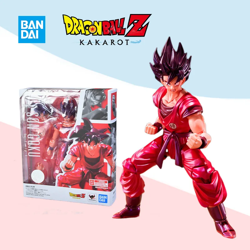 

Bandai Original S.H.Figuarts SHF Dragon ball Z SON GOKU KAIOKEN full Action Anime PVC Figure model kit finished toy gift for kid