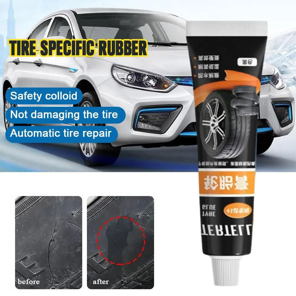 2pcs Multifunctional Instant Glue Tools Repair Liquid Tire Cracks Tire Glue Adhesive Artifact Car Parts Repair Crack Rubber