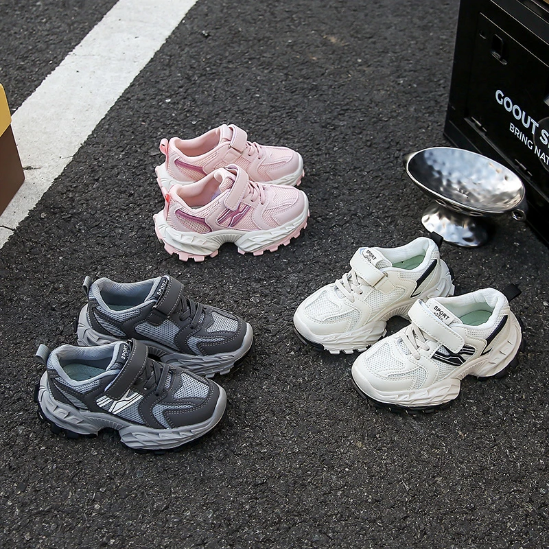 

2025 г., модная и популярная сетчатая обувь на весну и осень, детские повседневные кроссовки, уличная обувь для мальчиков и девочек