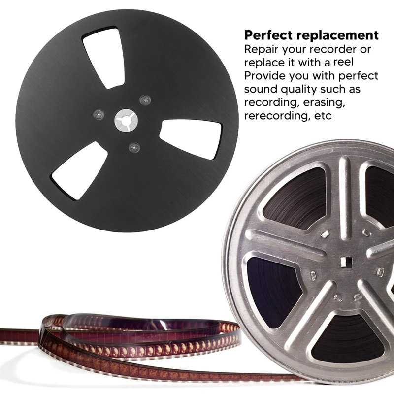 7 Inch Empty Tape Reel 1/4 Empty Tape Reel 3 Holes Wind Resistance Holes Open Reel Sound Takeup Reel for Recording B-ABAM - view 4